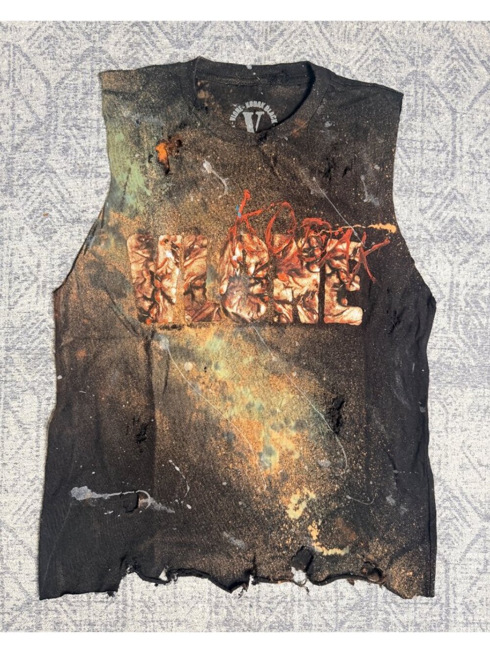 Kodak Vlone x Dro Lab Custom 1/1 Reworked Dyed Distressed Hand Treated Sleeveles